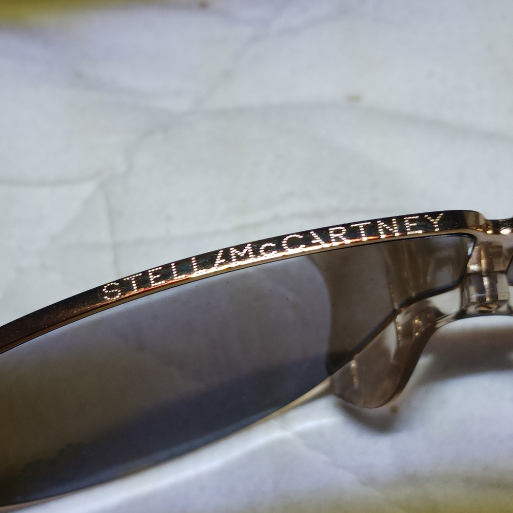 Stella McCartney Gorgeous Gold Metal & Mirrored Aviator Sunglass NWT - Picture 16 of 16